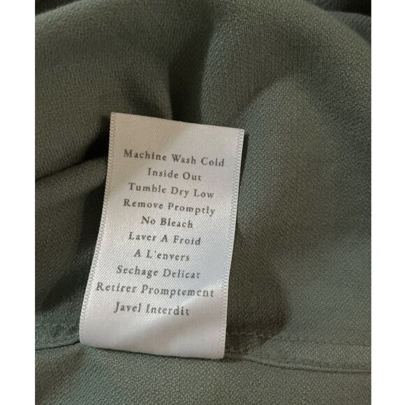 Frank & Eileen Famous Denim Rory Dress Maxi Shirtdress In Thyme Green Size XS - Picture 14 of 14